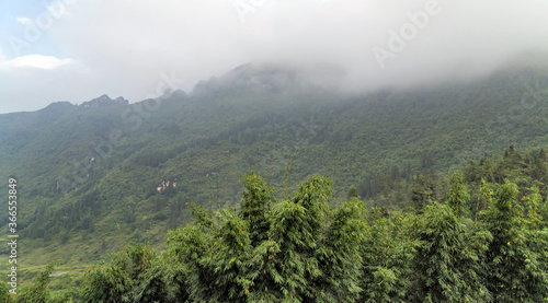 Landscape Sa Pa highlands Mountain of Sapa Valley in Lao Cai Province in Vietnam