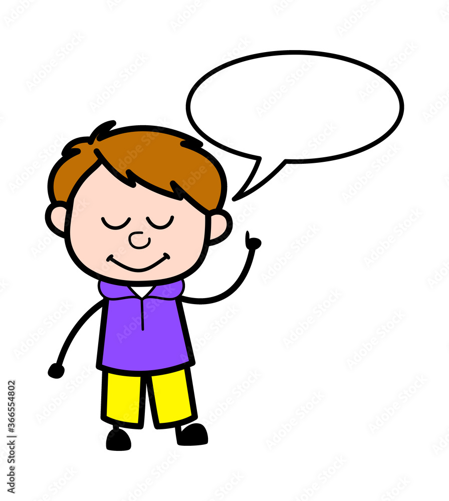 Cartoon Boy with Speech bubble Cartoon Boy with Speech bubble