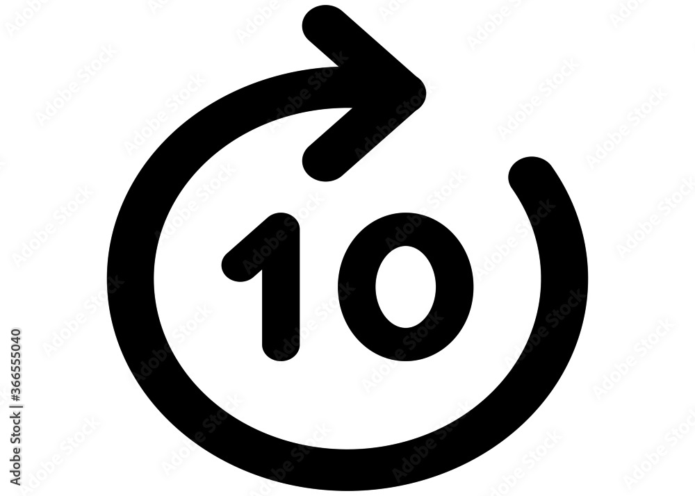 10 forward icon vector flat design isolated on white background 10 forward icon vector flat design isolated on white background