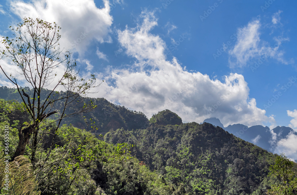 Panorama mountain High Angle View Amazing landscape