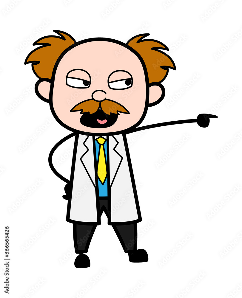 Angry Cartoon Scientist Shouting Angry Cartoon Scientist Shouting