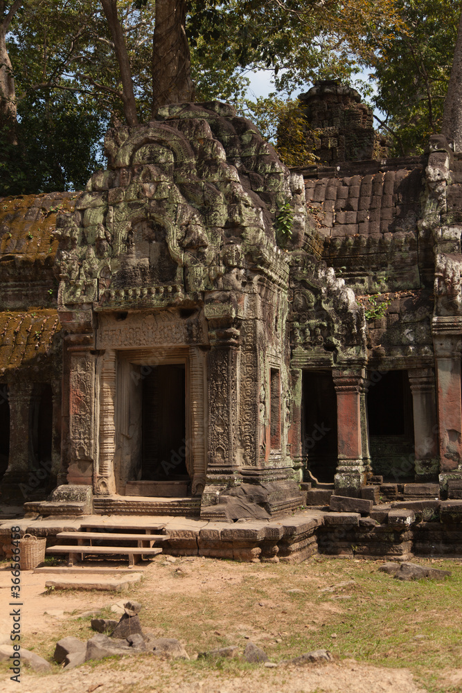 Ancient beautiful carved structures and gateways at Angkor Wat temples Cambodia Ancient beautiful carved structures and gateways at Angkor Wat temples Cambodia