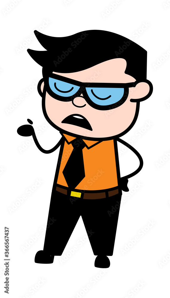 Cartoon Businessman Pensive Cartoon Businessman Pensive