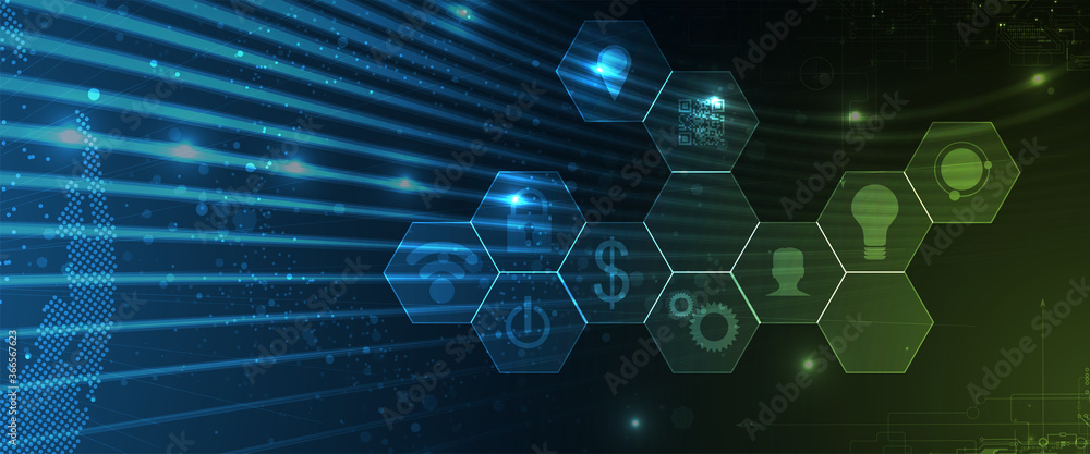 Obraz premium Cybersecurity and information or network protection. Future technology web services for business and internet project