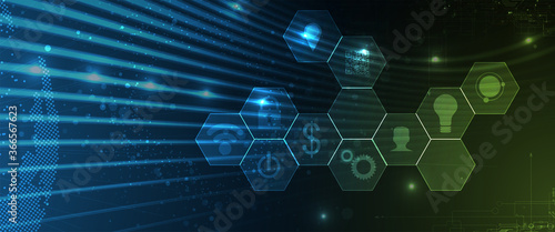 Cybersecurity and information or network protection. Future technology web services for business and internet project