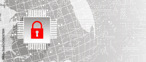 Cybersecurity and information or network protection. Future technology web services for business and internet project