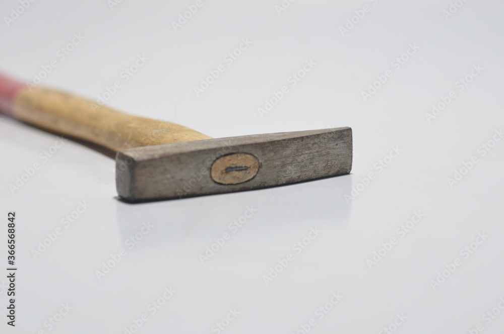 Photo of a hammer on a blank white background