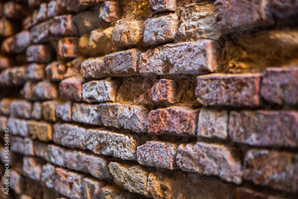 Close up detail of an ancient Italian brick wall in the heart of Venice Italy take 3 Close up detail of an ancient Italian brick wall in the heart of Venice Italy take 3