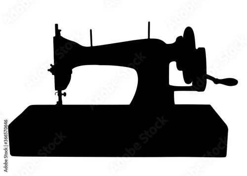 Sewing machine. Vector image.