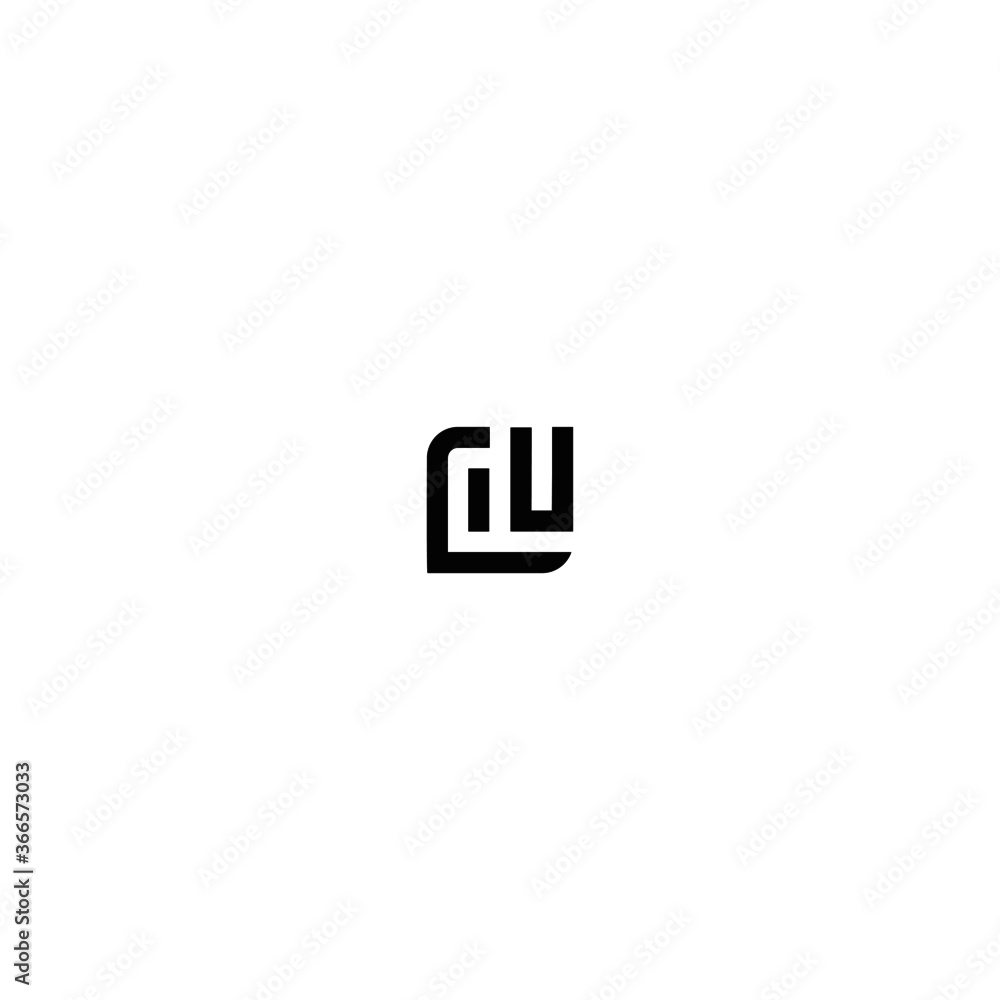 Abstract letter CU logo design. Creative,Premium Minimal emblem design template. Graphic Alphabet Symbol for Corporate Business Identity