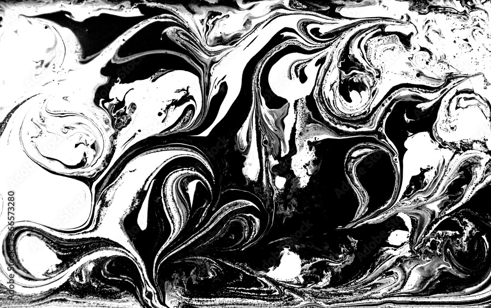 Black and white abstract background. Liquid marble pattern. Monochrome texture. Black and white abstract background. Liquid marble pattern. Monochrome texture.