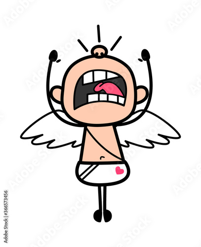Shouting Angel Cartoon