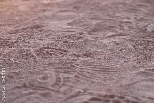 Huellas en la arena, textura