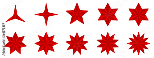 set of red and white paint splashes, stars icon decoration art graphic design with abstract background textures pattern symbol vector illustration  © SodsaiCG