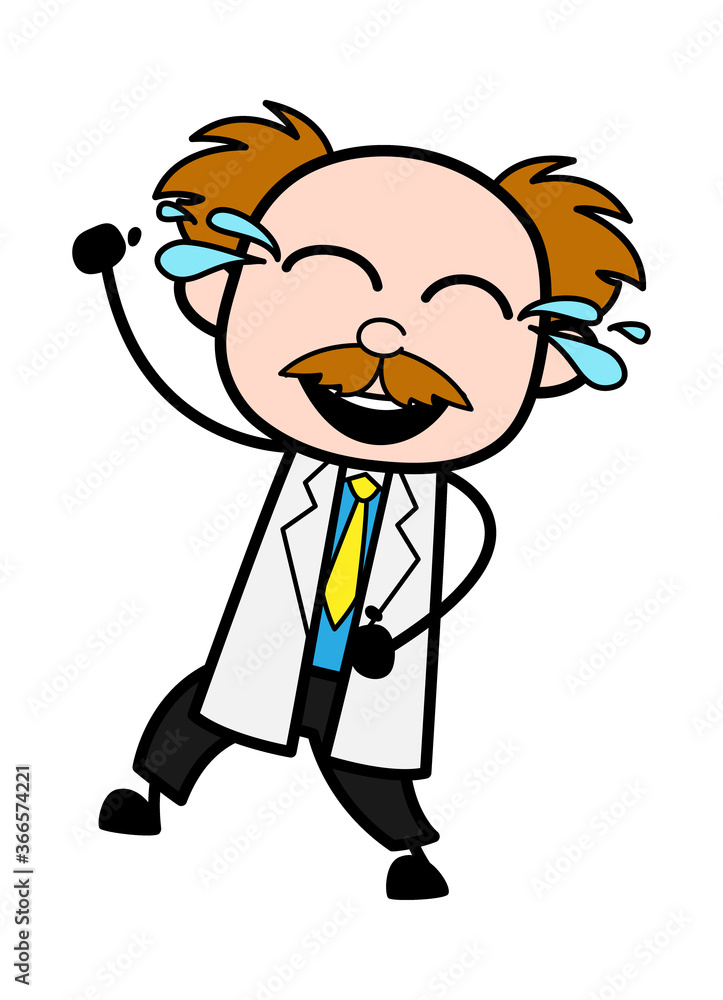 Cartoon Scientist Laughing Cartoon Scientist Laughing