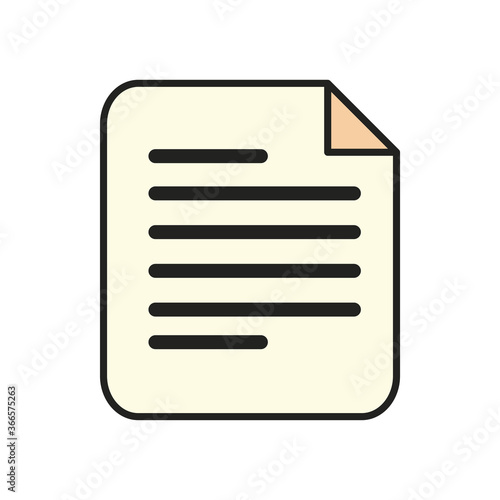 document line and fill style icon vector design © Jeronimo Ramos