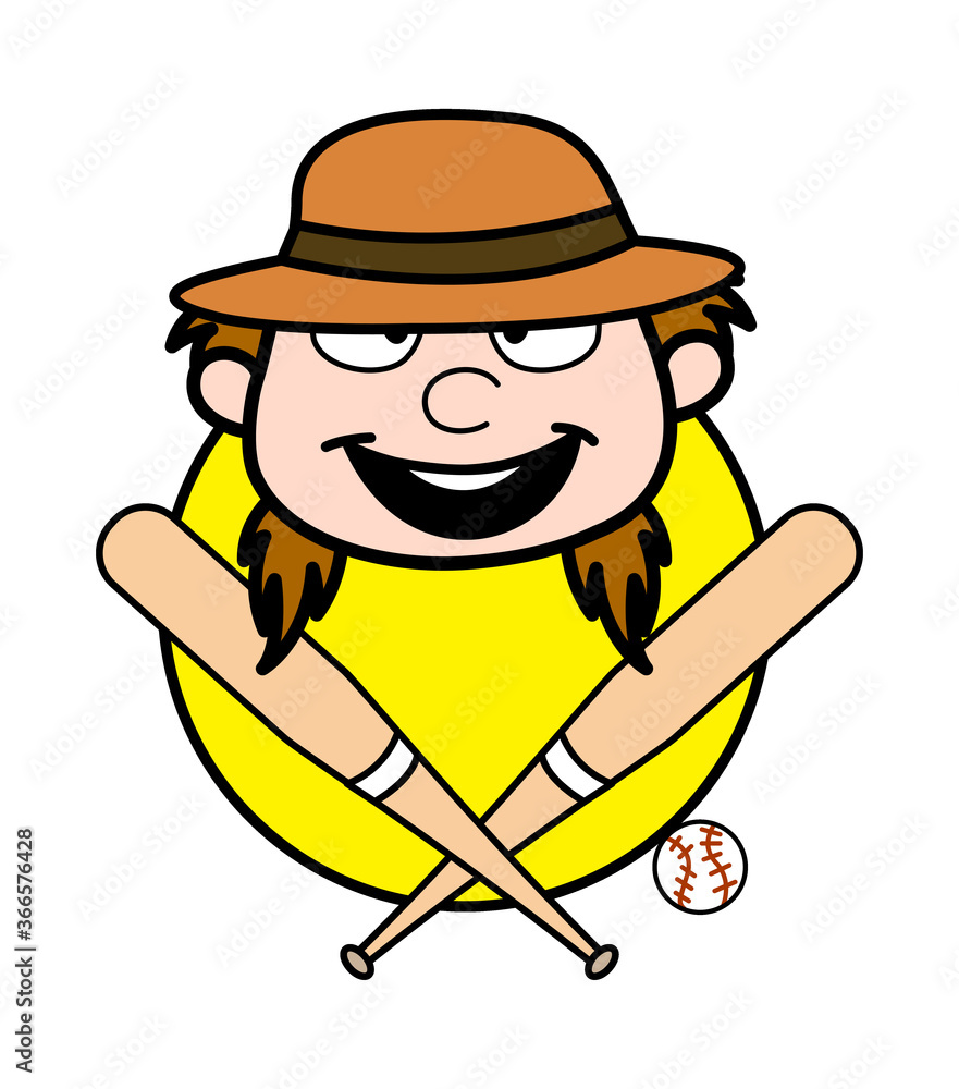 Cartoon Investigator Baseball Mascot Cartoon Investigator Baseball Mascot