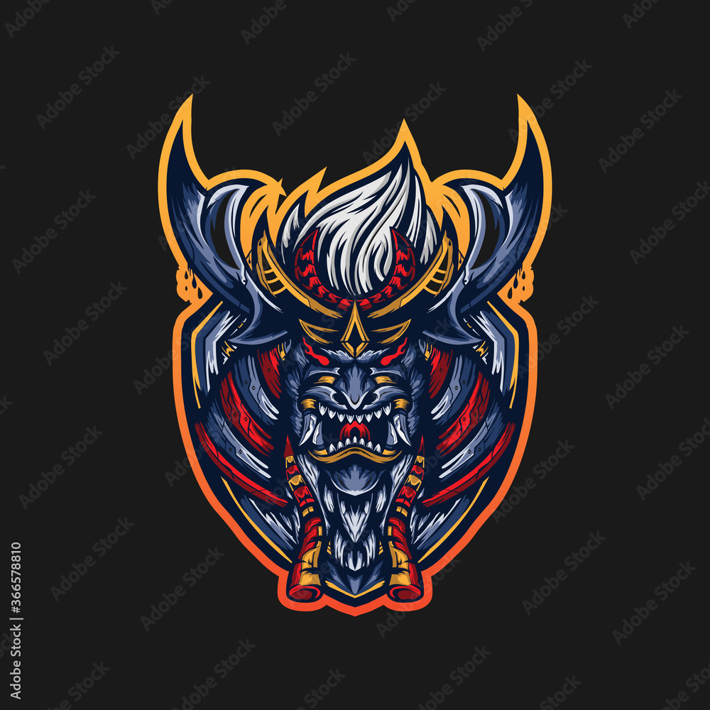 Ronin mascot logo Ronin mascot logo