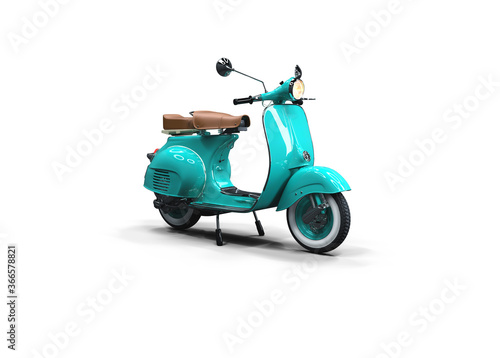 vintage scooter isolated - 3d rendering