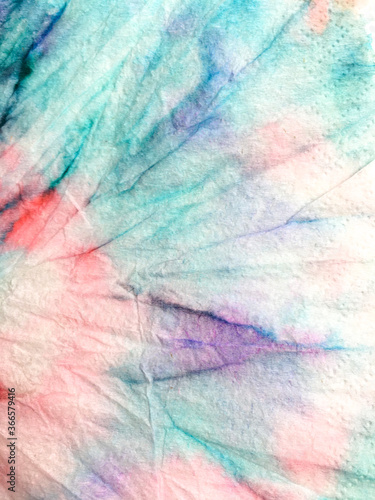 Abstract Dye. Tiedye Closeup Patchwork Apparel. Wave Stain Ombre Chevron. Background Abstract Dye. Simple Washed Psychedelic Texture. Tye Space.