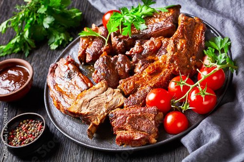 Korean style braised pork ribs - dwaeji galbi photo