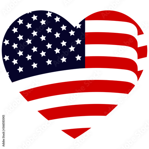 Corazón americano a color