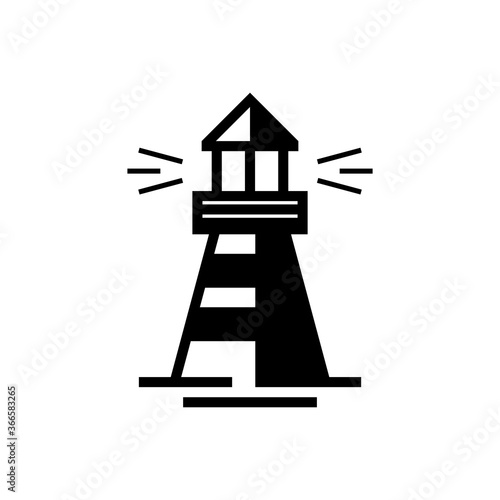 Lighthouse logo. Icon design. Template elements