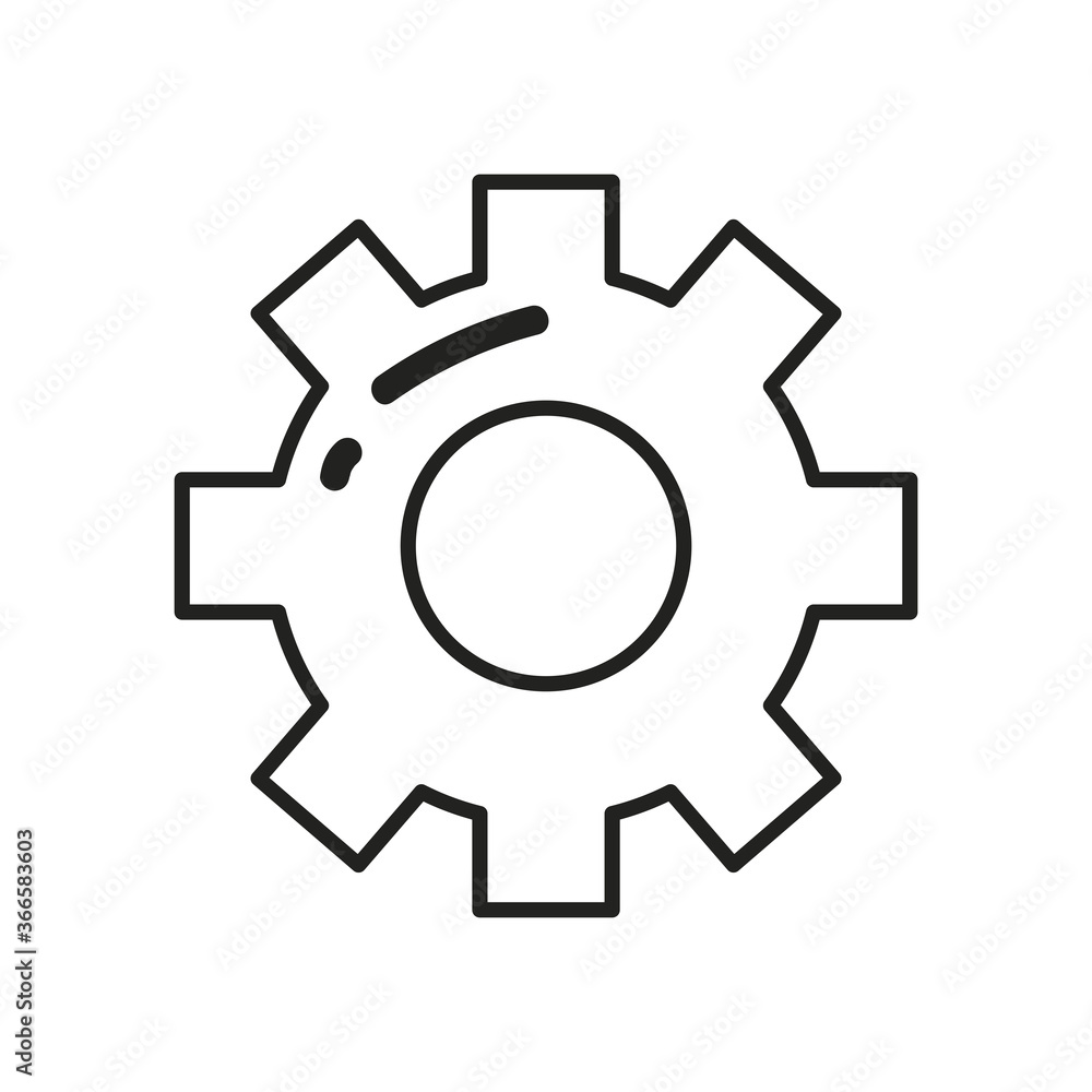 metal gear line style icon vector design metal gear line style icon vector design