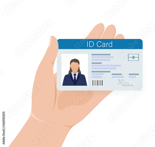 Id card, great design for any purposes. Flat vector. Flat design. Vector template design.