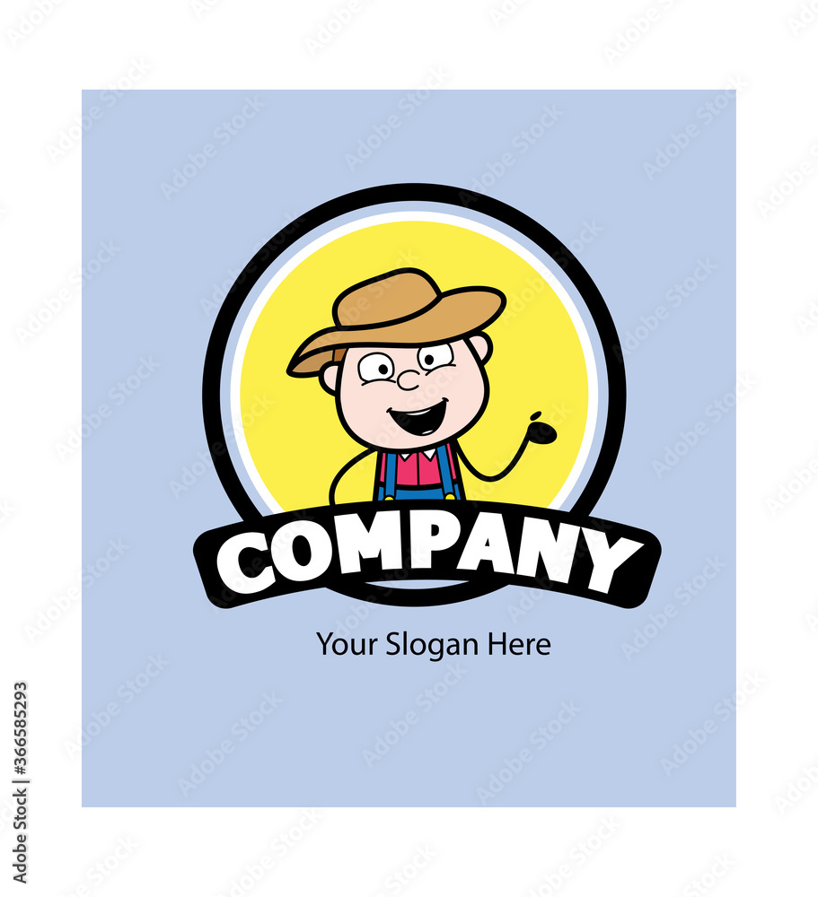 Cartoon Farmer as Company Logo