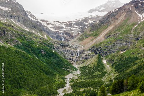 Bernina, Alp Grüm, Gletscher, Palü, Alpen, Graubünden, Piz Varuna, Piz Canton, Val Bernina, Wanderweg, lagh da Palü, Sommer, Schweiz
