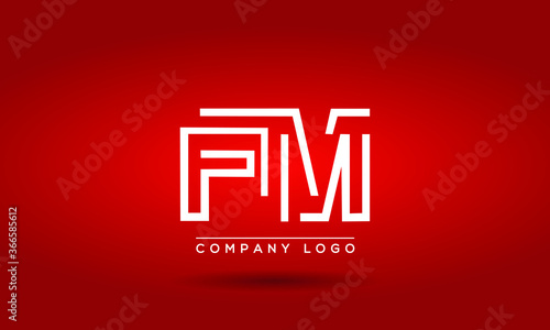 Creative modern unique letter logo FM