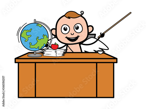 Cartoon Angel as Teacher
