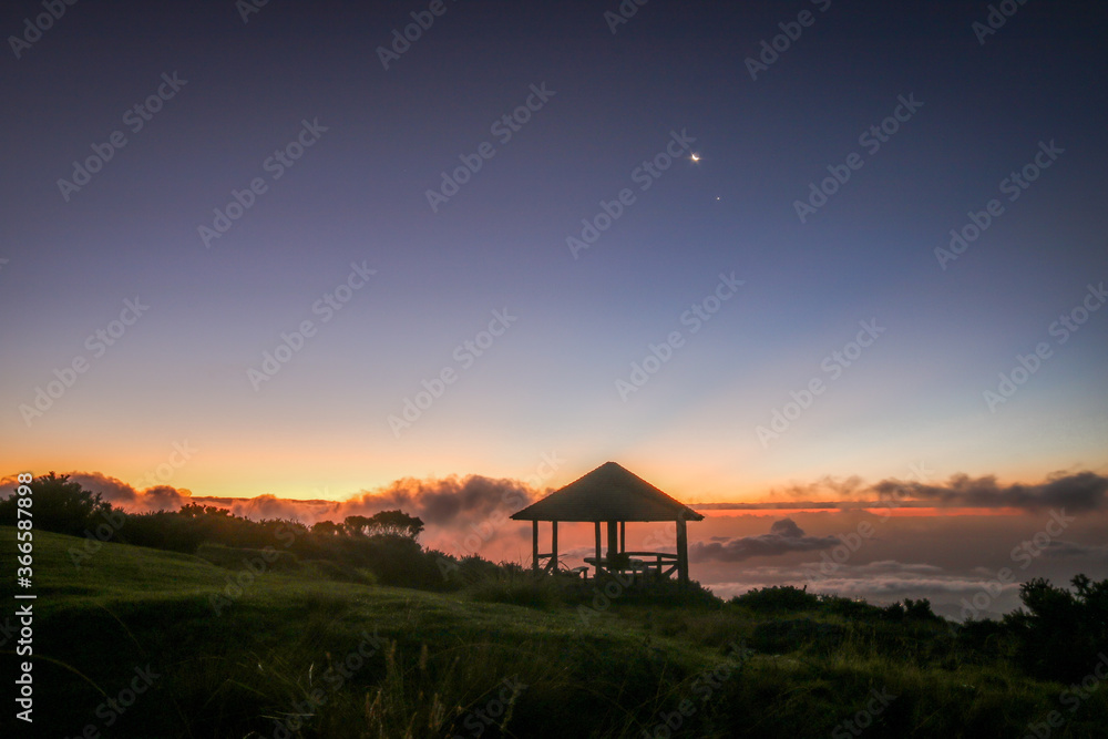 night view of a hut night view of a hut