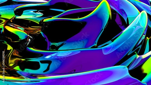 Super slow motion macro rainbow Water splash Macro shot. Able to loop seamless 4k