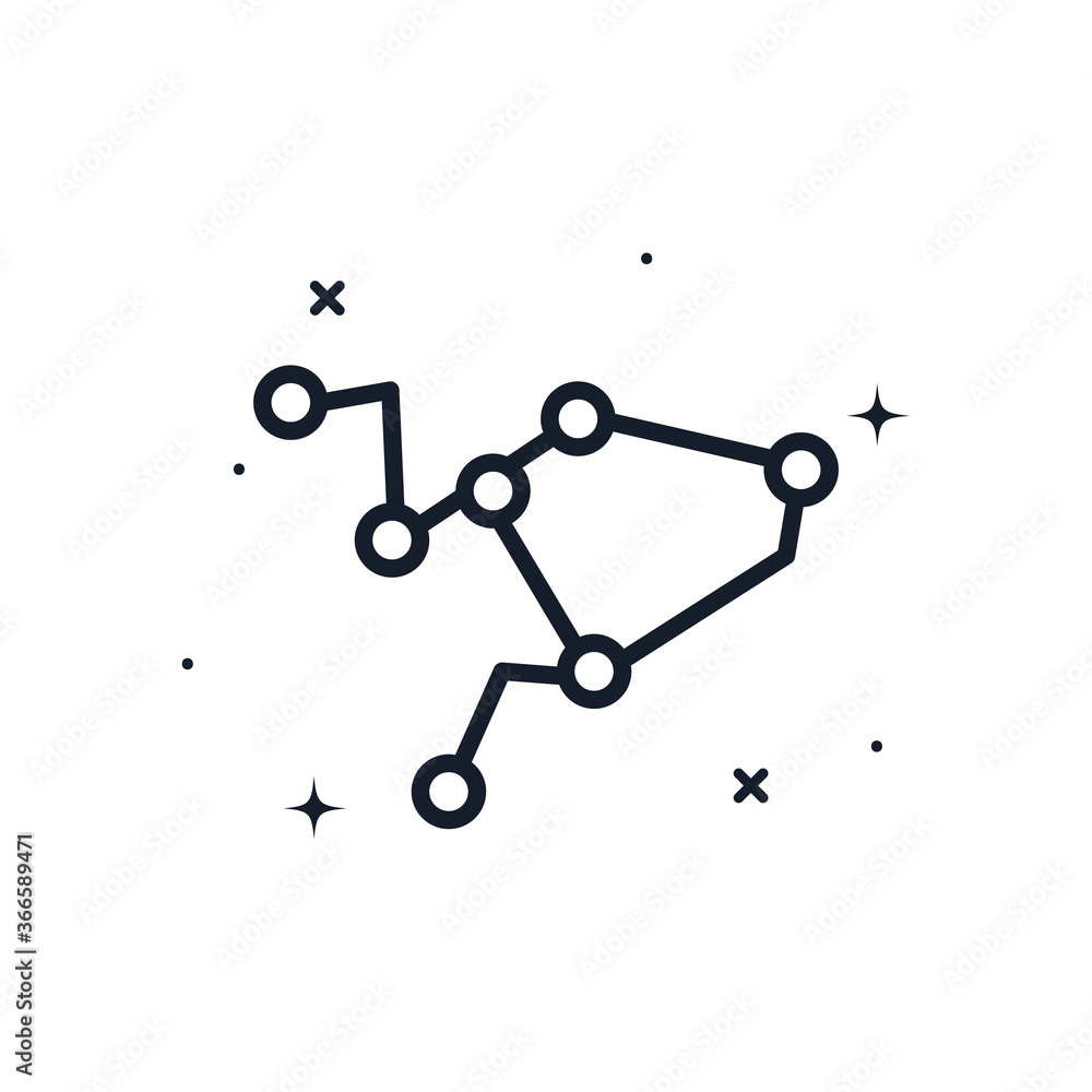 stars constellation line style icon vector design stars constellation line style icon vector design