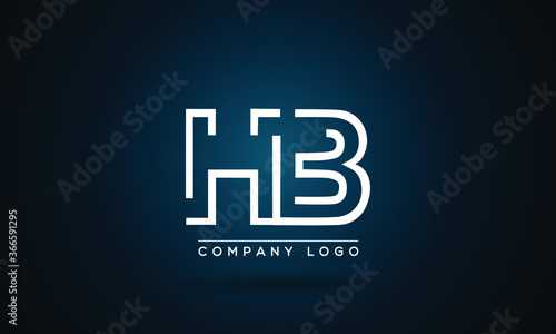 Creative modern unique letter logo HB