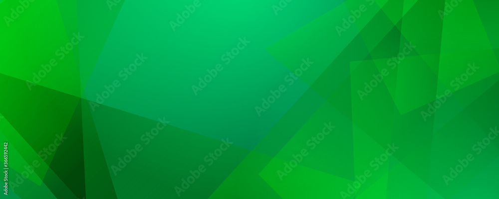 Abstract green geometric vector background for wide banner, can be used for cover design, poster and advertising Abstract green geometric vector background for wide banner, can be used for cover design, poster and advertising