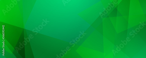 Abstract green geometric vector background for wide banner, can be used for cover design, poster and advertising