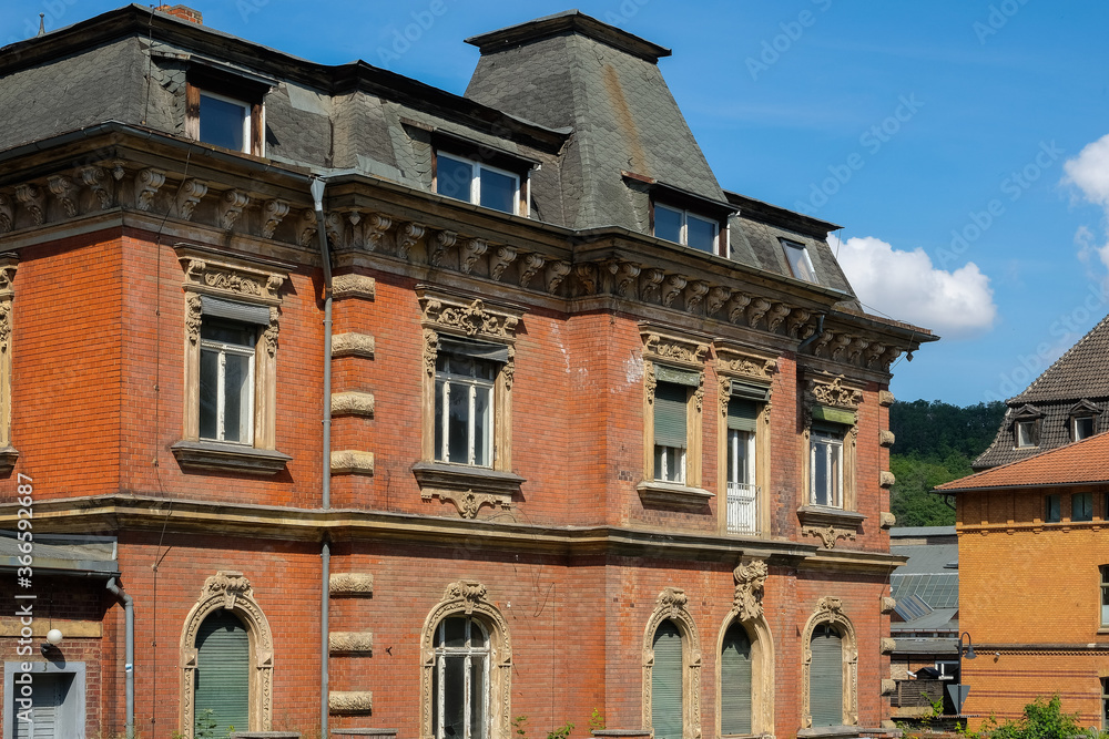 old, empty red brick house in Germany old, empty red brick house in Germany