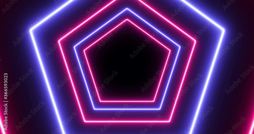 Neon tunnel futuristic 4k animation. Hexagon neon tunnel color animation. Neon tunnel futuristic 4k animation. Hexagon neon tunnel color animation.