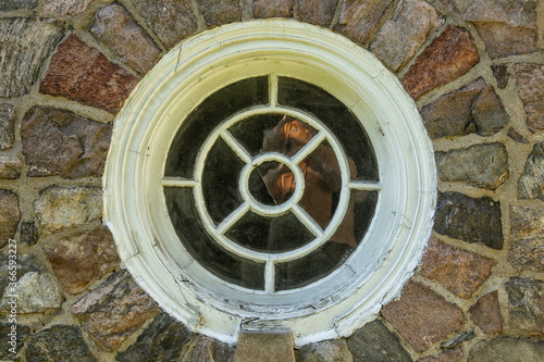 Circular Window in Stone House