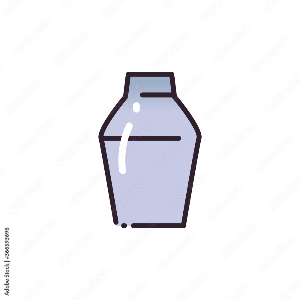 Cocktail shaker fill and gradient style icon vector design