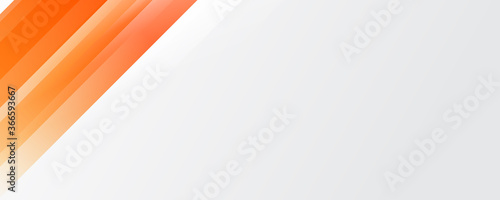 Abstract bright soft design background with orange wavy curved lines in dynamic smooth style vector illustration for wide banner