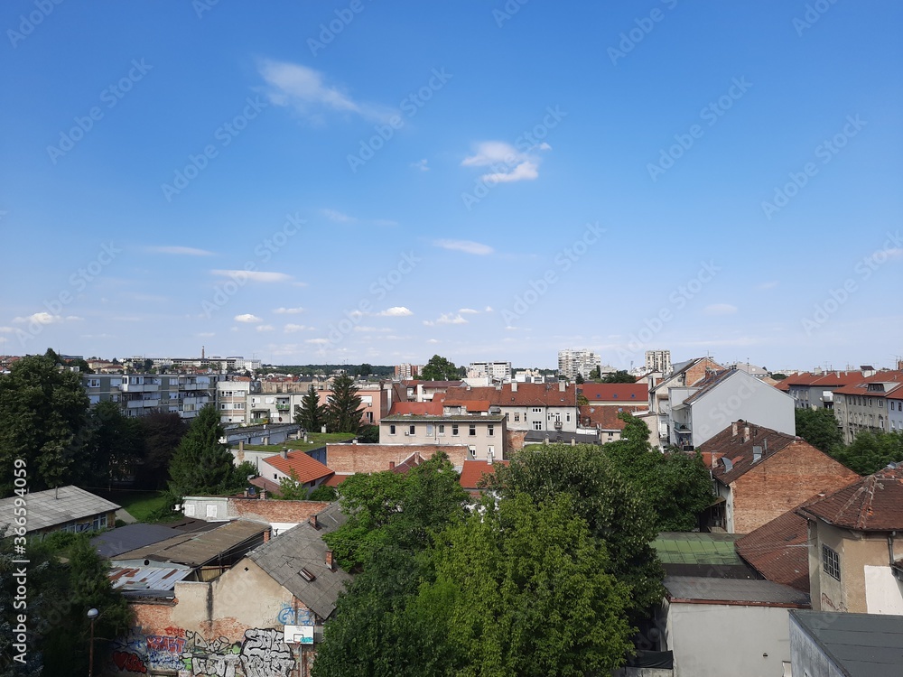 The rooftops of Zagreb - capital city of Croatia, on a sunny summer day The rooftops of Zagreb - capital city of Croatia, on a sunny summer day