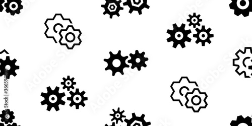 Seamless pattern with Gear. Icon design. Template elements