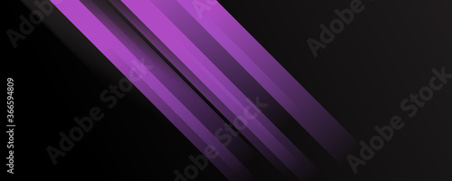 Modern abstract purple violet on black banner background design