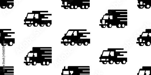 Seamless pattern with Delivery Truck. Icon design. Template elements