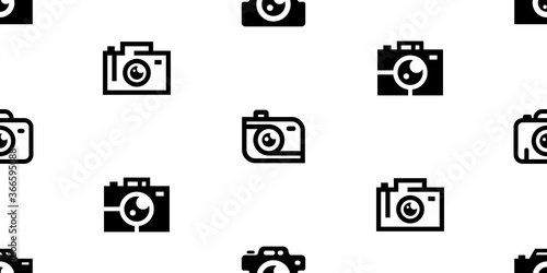 Seamless pattern with Camera. Icon design. Template elements