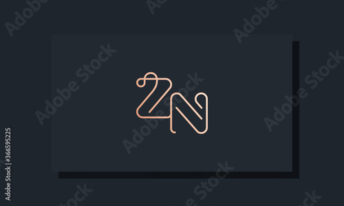 Minimal clip initial letter ZN logo. This logo inspiration from clip typeface.It will be suitable for which company or brand name start those initial.